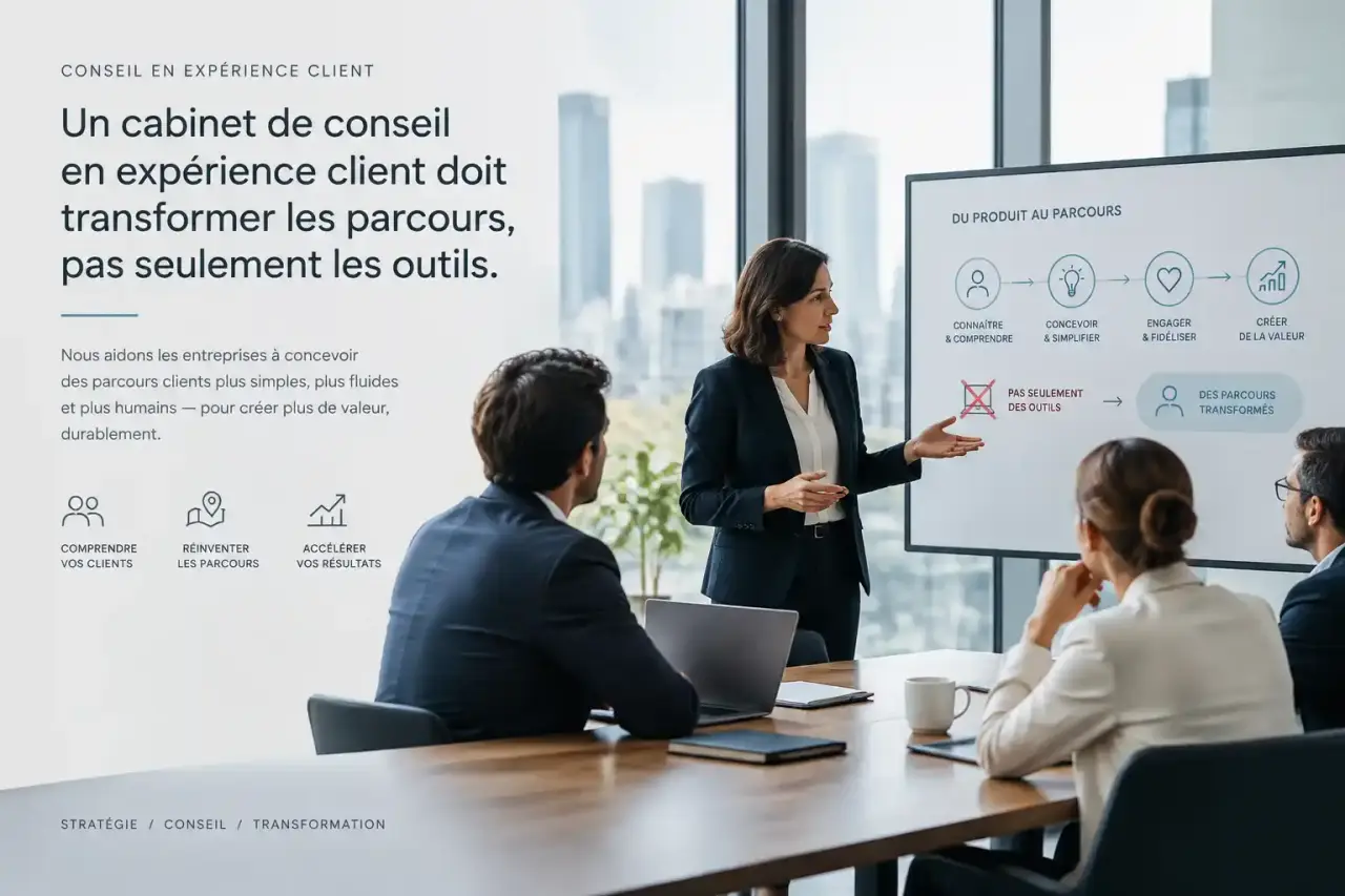Un cabinet de conseil en expérience client doit transformer les parcours, pas seulement les outils